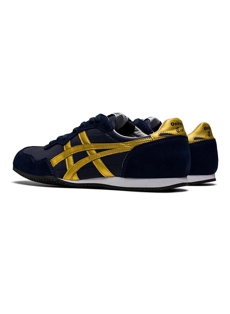 Onitsuka Tiger SERRANO Men and Women Casual Athlesiure/Colorblock Sneakers Shoes Deep Blue/Gold  - Image 2