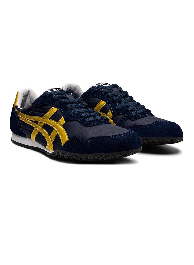 Onitsuka Tiger SERRANO Men and Women Casual Athlesiure/Colorblock Sneakers Shoes Deep Blue/Gold  - Image 3