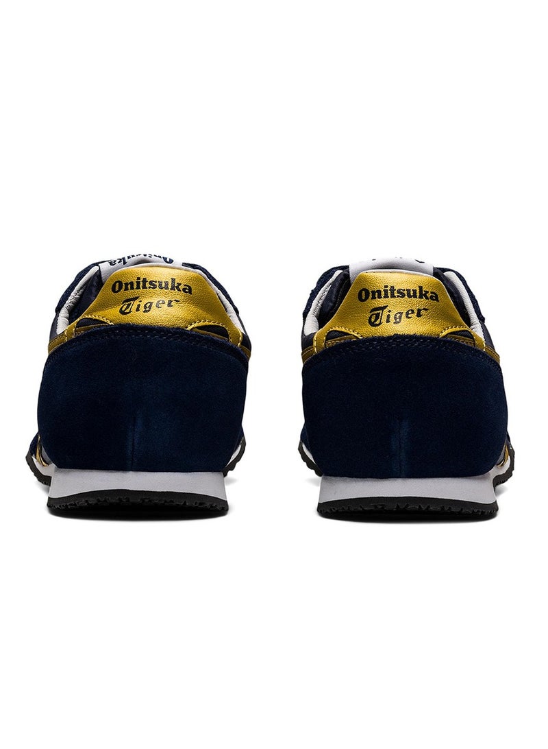 Onitsuka Tiger SERRANO Men and Women Casual Athlesiure/Colorblock Sneakers Shoes Deep Blue/Gold  - Image 5
