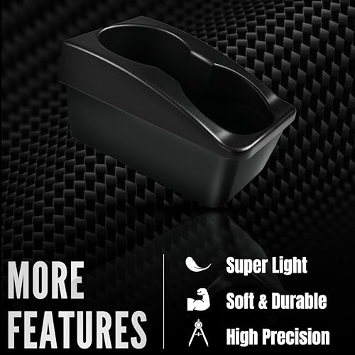 OICCTBF Cup Holder for Porsche Boxster 986 (1997-2004) & 911 996 (1999-2004), Black Plastic Replacement Center Console Armrest Add-on Cup Holder for Standard Sized Cups - Image 5