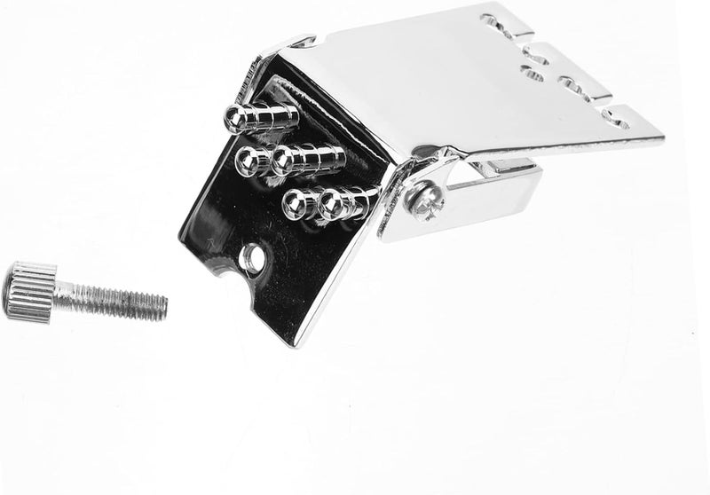 Garneck Chrome Metal Tailpiece for String Banjo Replacement Part Durable Banjo Bridge Cover Smooth Bright Finish Players - Image 4