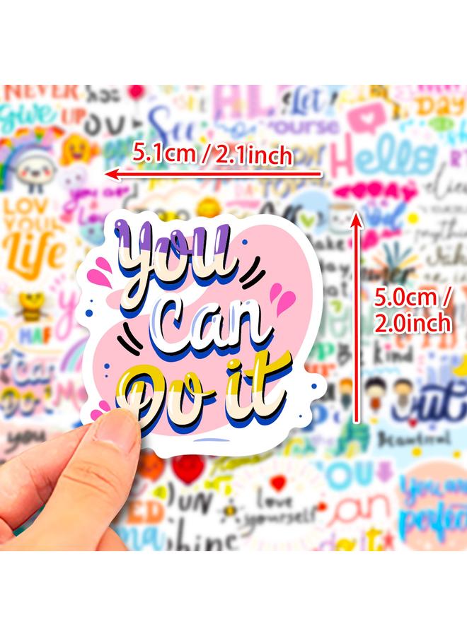 Bluejw 50 Inspirational Stickers English Learning Slogans Ins Feng Shui Cup Decoration Personality Encouragement Stickers - Image 2