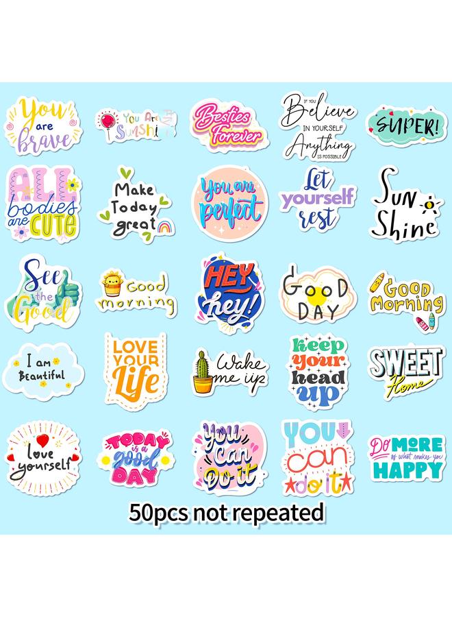 Bluejw 50 Inspirational Stickers English Learning Slogans Ins Feng Shui Cup Decoration Personality Encouragement Stickers - Image 4