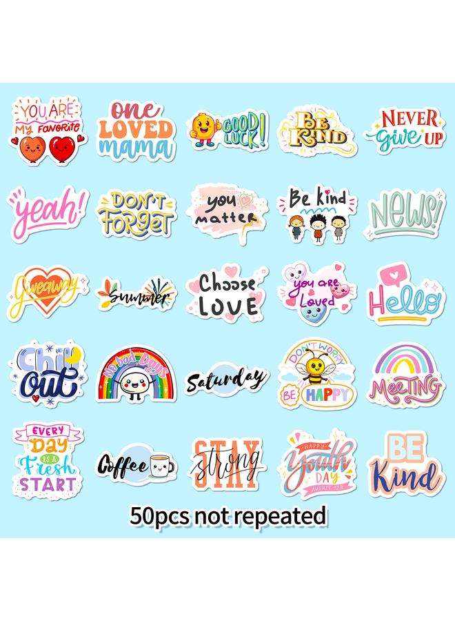 Bluejw 50 Inspirational Stickers English Learning Slogans Ins Feng Shui Cup Decoration Personality Encouragement Stickers - Image 3