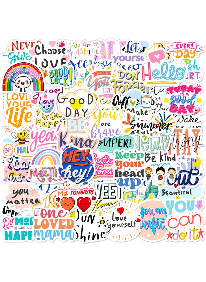 Bluejw 50 Inspirational Stickers English Learning Slogans Ins Feng Shui Cup Decoration Personality Encouragement Stickers - Image 1