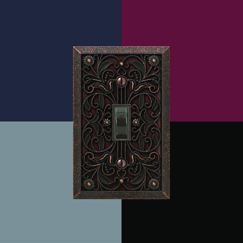 Amerelle 65TDB Filigree Wallplate, 1 Toggle, Cast Metal, Aged Bronze, 1-Pack - Image 4