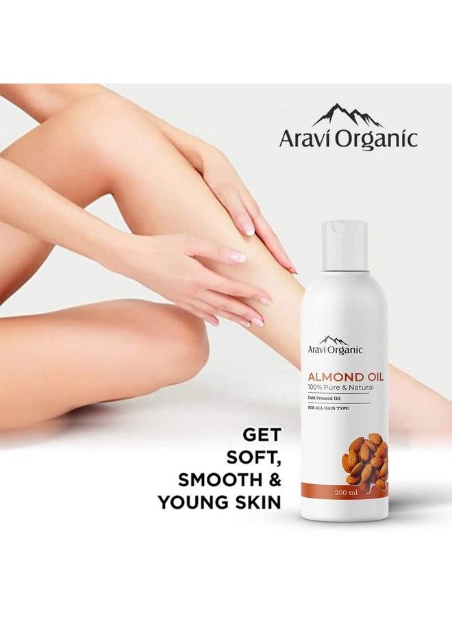 Aravi Organic 100% Pure & Organic Cold Pressed Badam Rogan Sweet Almond Oil For Healthy Hair & Skin ; Excellent For Baby Massages ; Soothes Cuticles ; Adds Luster To Damaged Hair ; 200Ml  - Image 4