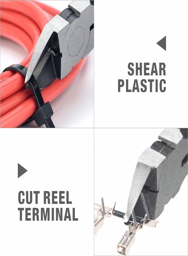 IWISS iCrimp Wire Flush Cutters, 6-inch Side Cutter, Clipper Wire Snipss Electronic Cutter, Spring-loaded High Leverage Plier, Perfect for Cutting Zip, Cable, and Hose Ties - Image 5