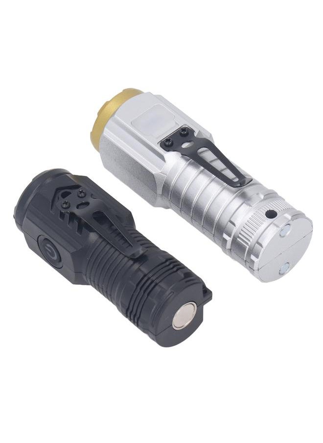 Thoraya 2PCS Set LED Rechargeable Flashlight USB Portable High Birghtness Outdoor Mini Flashlight  - Image 2