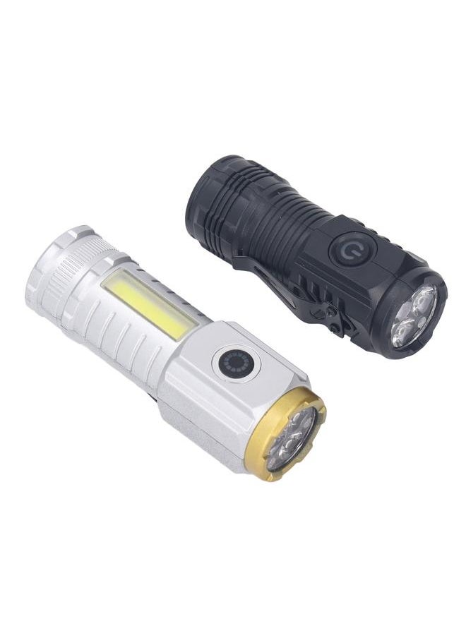 Thoraya 2PCS Set LED Rechargeable Flashlight USB Portable High Birghtness Outdoor Mini Flashlight  - Image 3