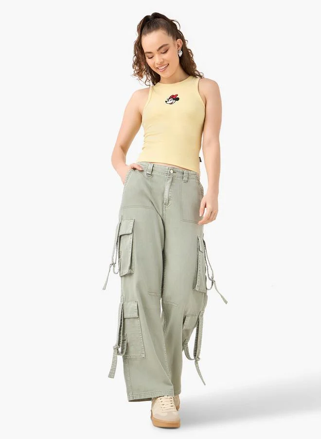 اس بي كاركترز بلوزة بدون أكمام بتطريز ميني ماوس