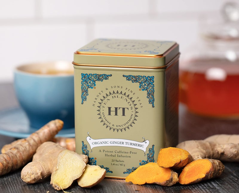 Harney & Sons HT Organic Ginger Turmeric Tea, 20 Sachets of Soothing Ginger Turmeric Tea - Image 2