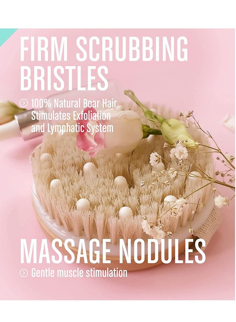 Lifenpure™ Exfoliating  wooden round bath Body Brush - Image 4