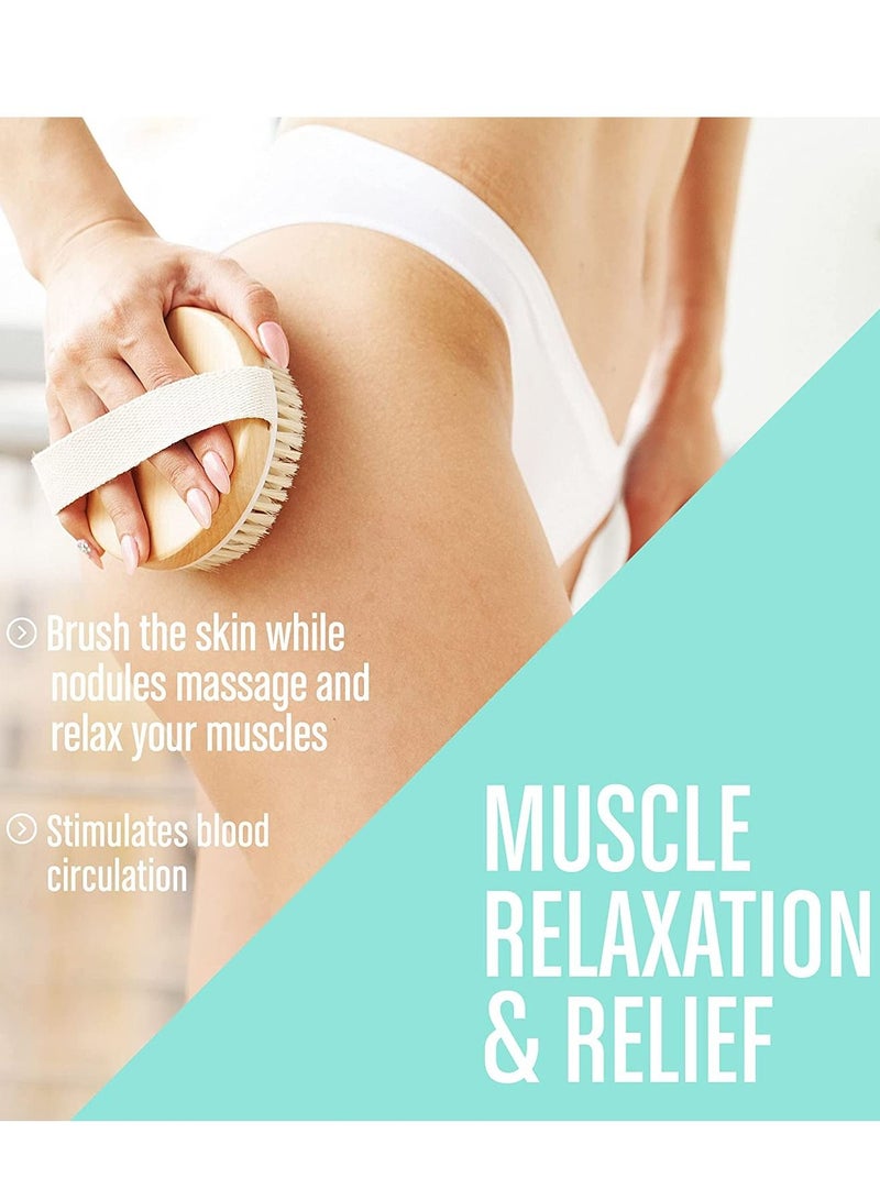 Lifenpure™ Exfoliating  wooden round bath Body Brush - Image 3