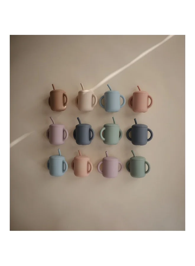 mushie Trainer Sippy Cup Blush