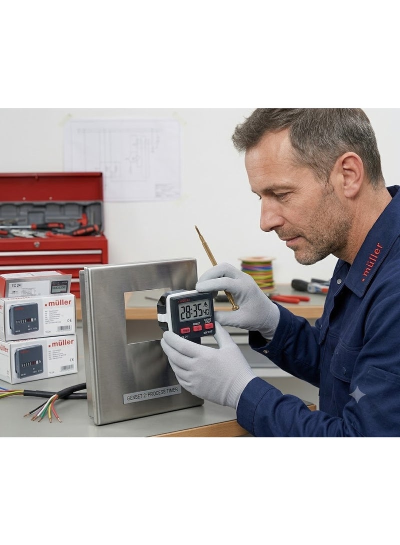 Muller Countdown Timer Panel Mounted 99h:59m:59s 230V TC24.21 - Image 3