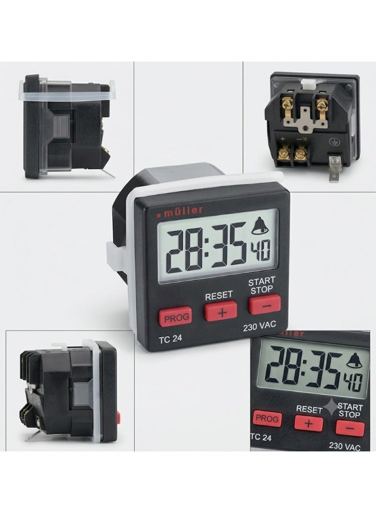 Muller Countdown Timer Panel Mounted 99h:59m:59s 230V TC24.21 - Image 2