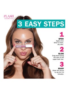 Flash fLASH Eyelash Serum, Serum for Long, Curled Lashes - Enhances and Strengthens Your Natural Lashes - Safe and Effective Formula, 3-Month Supply  - Image 3