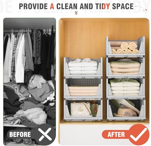 VERAT 3 Tier Foldable Plastic Cloth Rack for Storage/Kitchen Cupboard/Versatile and Sturdy Wardrobe for Clothes/Storage Organizer/Closet for Bedroom/Living Room/Laundry Room/Study(Transparent) - Image 3