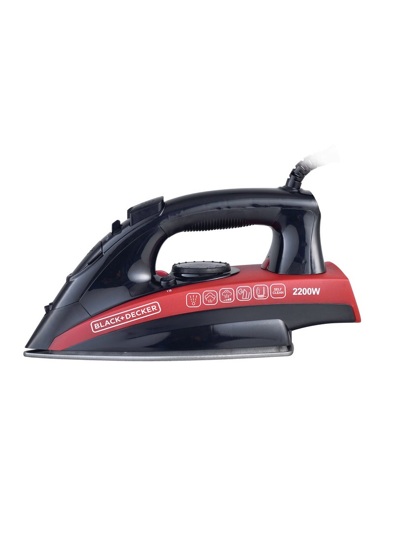 BLACK+DECKER Steam Iron 220 ml 2200 W X2200-B5 Black/Red - Image 2
