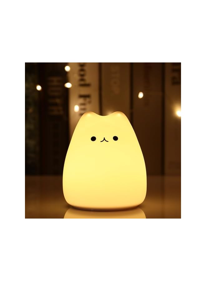The Bros Night Light for Children Kitty Light Night Lights for Children Animal Light 7 Breathing Colour Light for Baby Bedroom with Remote Control (Cat) - Image 2