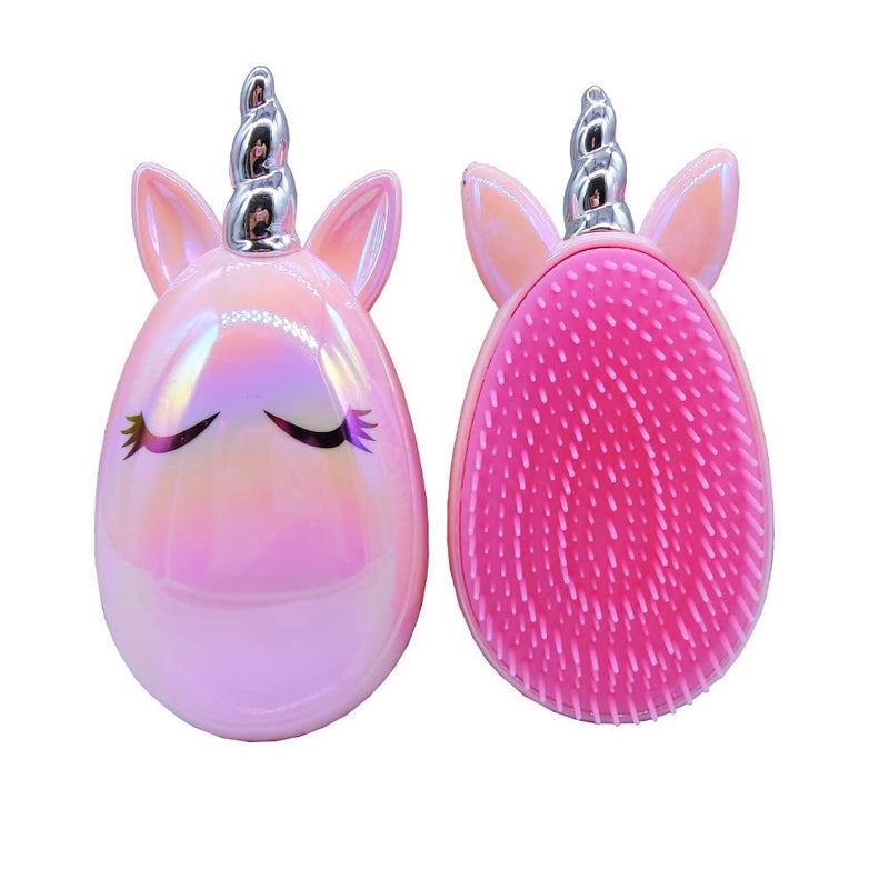Artkingdome Unicorn Hair Brush Wet dry Kids detangling brushToddler Hair Brush Detangling Curly Straight Hair Brushes Combs Gift Pink