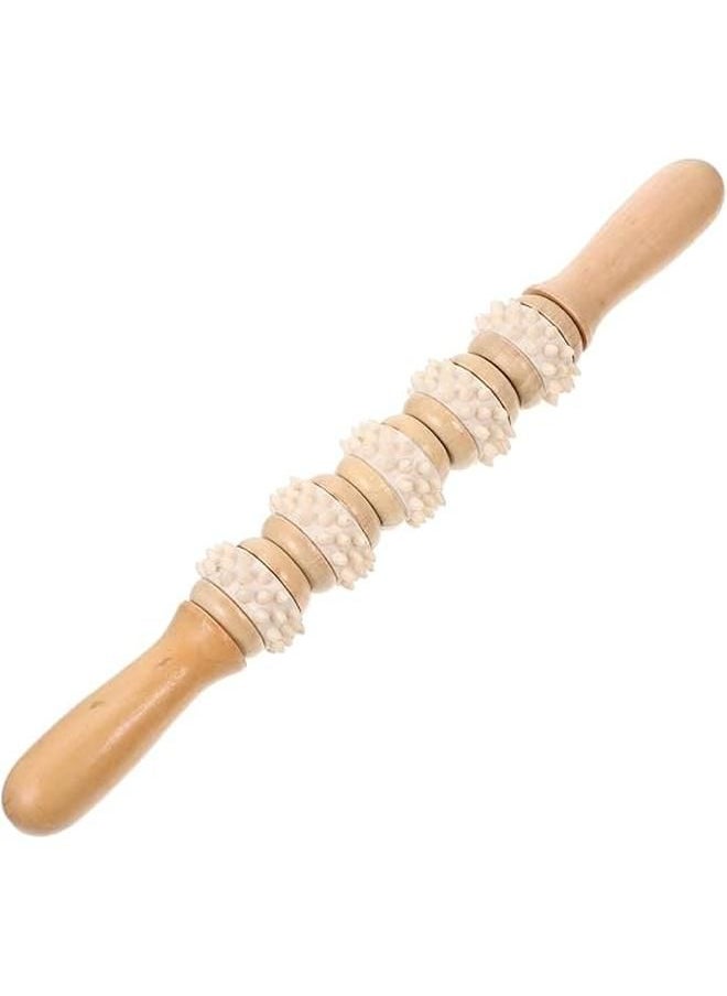 Generic Wooden Massage Roller, Acupoint Massage Stick Roller Massager Body Massage Tool  - Image 1