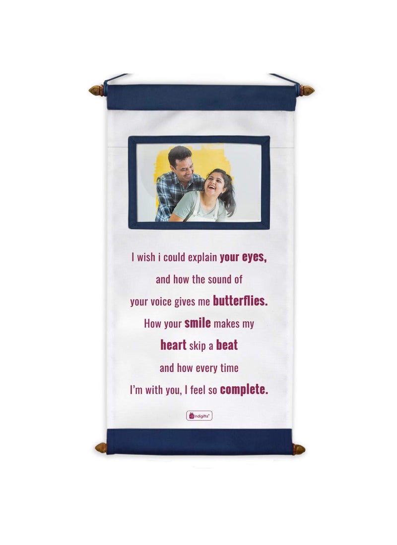 Indigifts - Indigifts Valentines Day Gift for Boyfriend Message Scroll Card 18x11 Inches with Photo Pocket - Best Gift for Boyfriend, Birthday Gift for Girlfriend, Gifts for Husband, Love Card - Image 1
