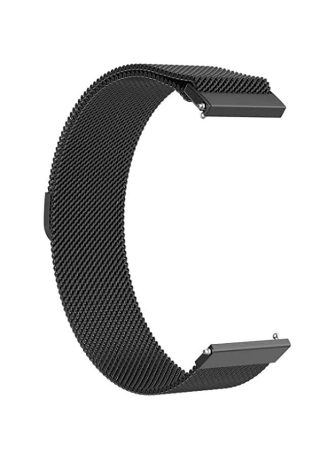 Generic - Band For Huami Amazfit GTS 20mm / Bip U Pro  Milanese Magnetic Metal Watch Band Black - Image 1