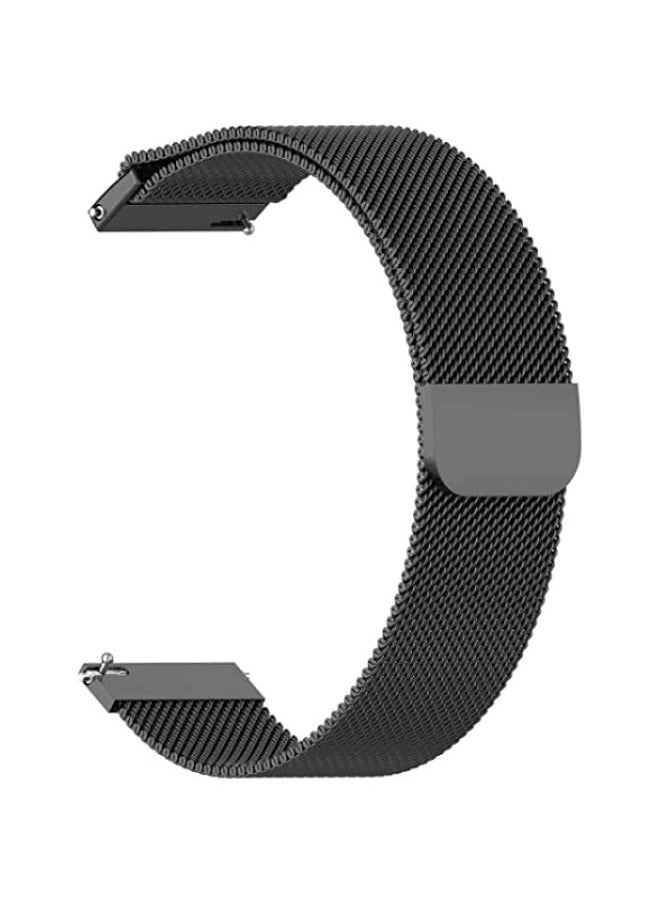 Generic - Band For Huami Amazfit GTS 20mm / Bip U Pro  Milanese Magnetic Metal Watch Band Black - Image 1
