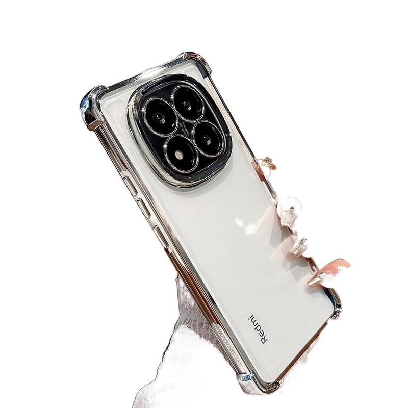 MS غطاء واقي بTPU لـ Redmi Note 13 Pro مع مقاوم للصدمات وحماية من السقوط مع مقاوم للصدمات مع مقاوم لبصمات الأصابع مع مغناطيس قوي باللون شفاف مغناطيسي من مادة TPU باللون الأحمر - Image 4