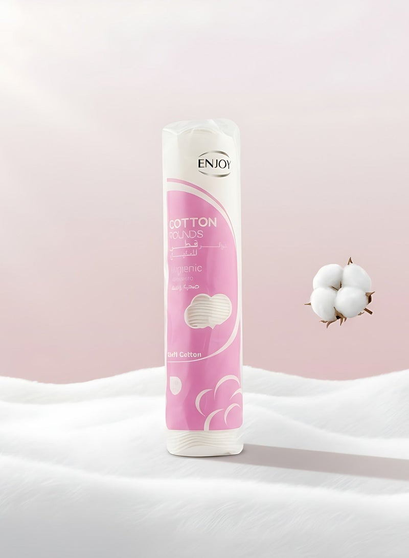 إنجوي انجوي أقراص قطنية ناعمة لإزالة المكياج وتنظيف البشرة – 100٪ قطن طبيعي نقي، فائقة الامتصاص، مزدوجة الملمس، خالية من النسالة وآمنة للبشرة الحساسة (عبوة واحدة) - Image 4