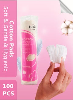 ENJOY "Enjoy Cotton Rounds – Soft & Gentle Makeup Removal Pads, 100pcs"  - Image 4