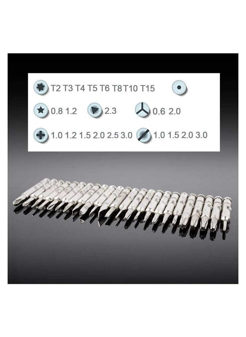 Dubkart 25 In 1 Precision Screwdriver Set Repair Tools Kit Black/Silver  - Image 2
