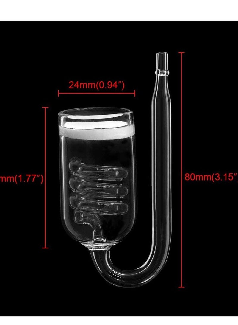 حوض السمك خزان الأسماك ثاني أكسيد الكربون الناشر مفاعل ثاني أكسيد الكربون مع فحص الأنابيب على شكل حرف U مصاصة متكاملة فقاعة مكافحة زجاج الأكريليك لؤلؤة غرامة للغاية - Image 4