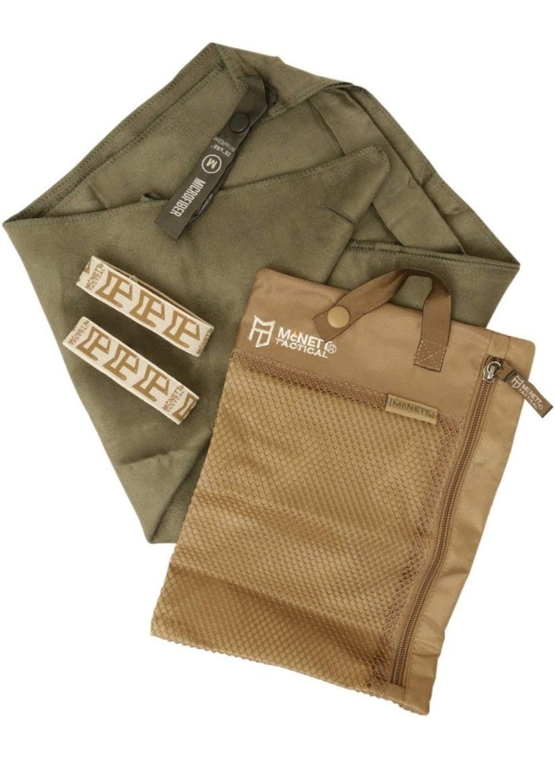 GEAR AID Quick Dry Microfiber Towel for Travel, Camping and Sports, OD Green, L, 30â€ x 50â€ - Image 1