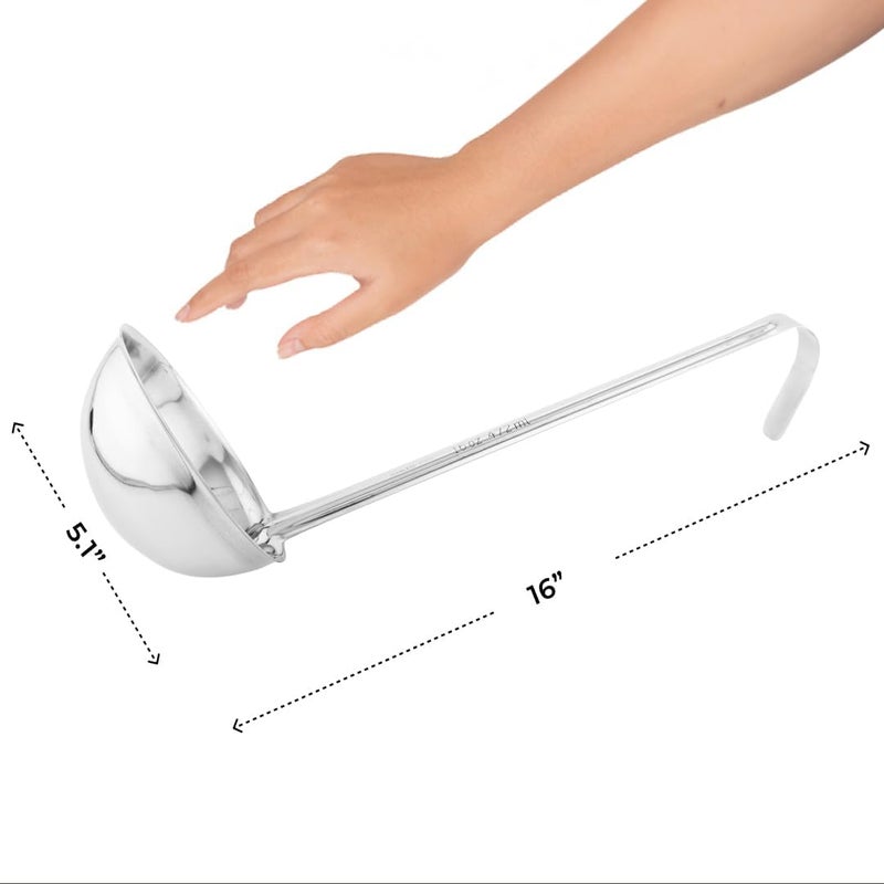 Restaurantware Restaurantware Met Lux 16 Ounce Portion Ladle 1 Multipurpose Portion Serving Spoon  Does Not Corrode Dishwashable Stainless Steel Portion Control Serving Utensil Premium  - Image 5