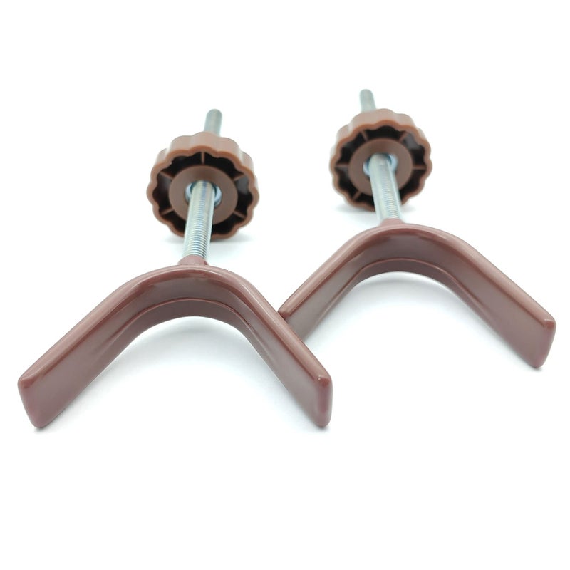 vmaisi Baby Gate Banister Adapter Y-Spindle Rods - M8 (8mm) Replacement Bolt Part for Pressure Mounted Baby and Pet Safety Stair Gates, Extra Long Wall Mounting Screws Rod & Bolts (Y-Brown-2 Pack) - Image 1