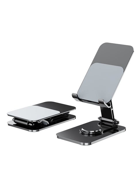 Folding Cell Phone Stand Adjustable 360° Rotation Non-Slip Metal Phone Stand for Desk
