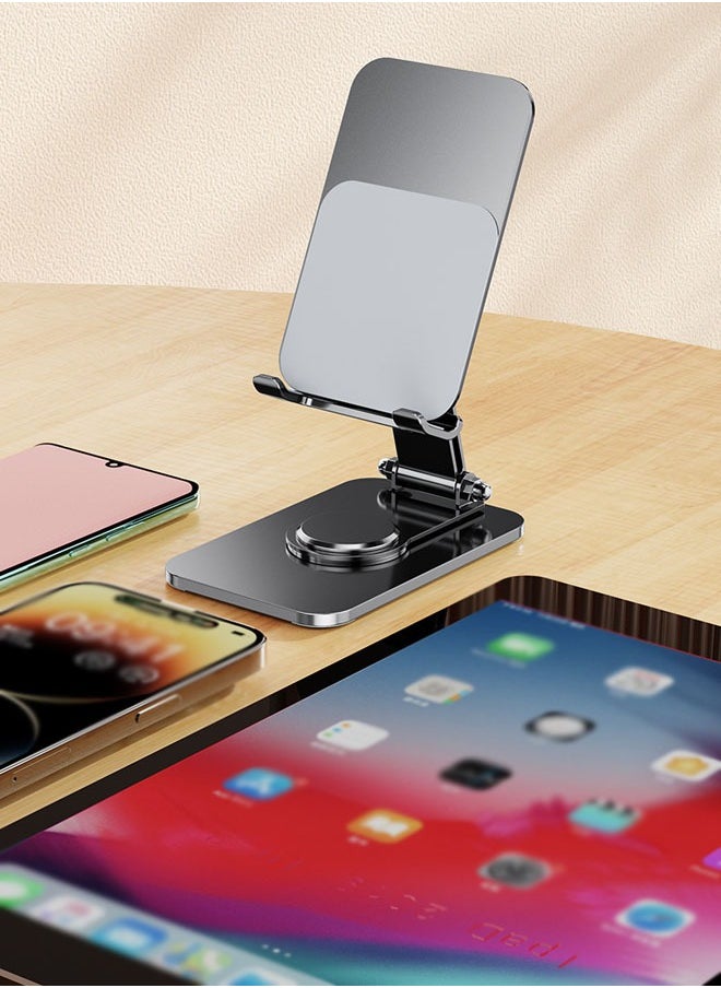 Generic Folding Cell Phone Stand Adjustable 360° Rotation Non-Slip Metal Phone Stand for Desk  - Image 4