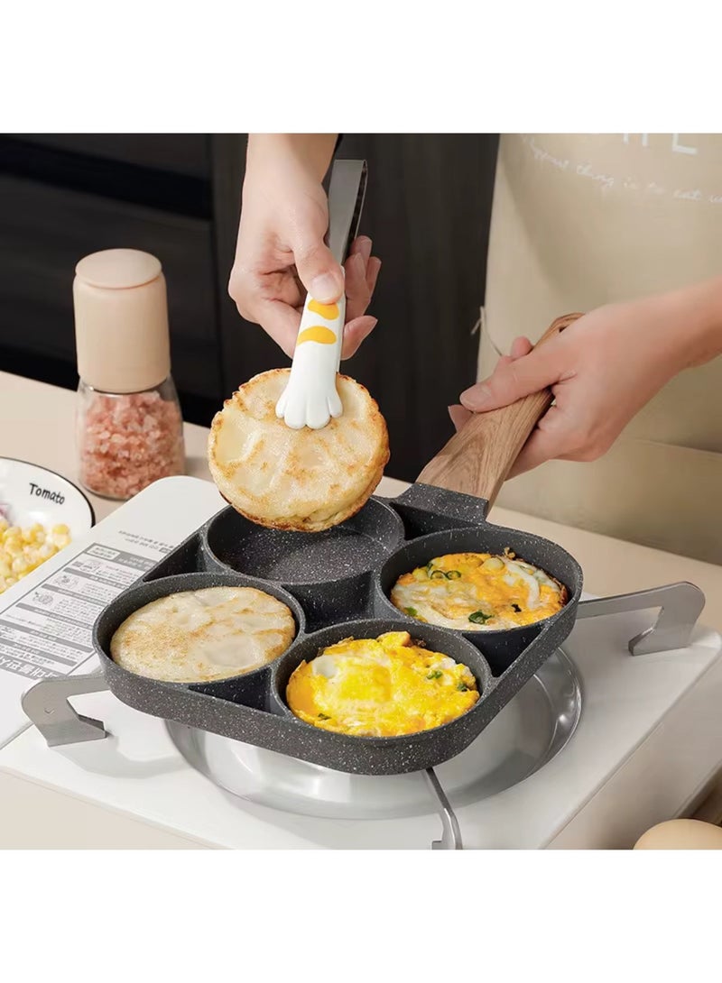 Granite Frying Pan, 4 Eyes Nonstick Frying Pan, Stylish Pancake Pan, Burger Pan, Fried Eggs, Even Heat Distribution, Durable and Easy to Clean for Daily Use - Image 2