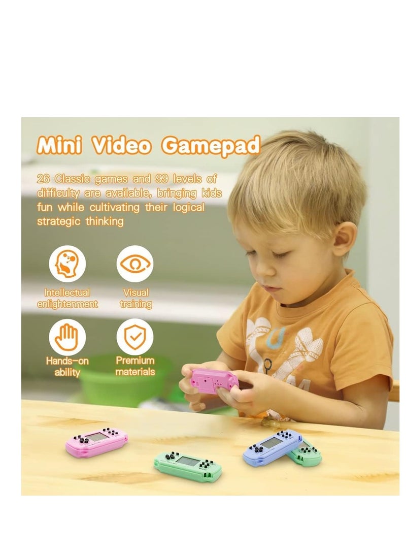 Zikra Video Game Party Favors Video Game Keychain Multi Colors Gamer Party Supplies Video Game Party Decoration Gift Ideal for Kids 6PCS - Image 2