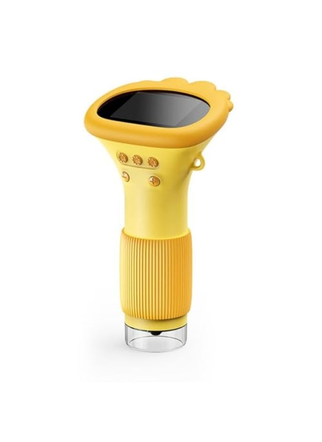 Generic Microscope for Kids, 2" IPS Screen 1000X Handheld Digital Microscopes HD Pocket Portable Mini USB Microscope Camera, PC Compatible, Science Edu Fun Birthday Gifts Toys for Children (Yellow)  - Image 1