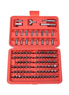 NIBEMINENT 100-Piece Bit Electrical Screw Driver Set Red/grey  - Image 1