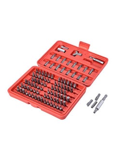 NIBEMINENT 100-Piece Bit Electrical Screw Driver Set Red/grey  - Image 2