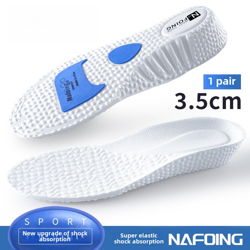 Breathable Height-Increasing Insoles for Men White 3.5cm