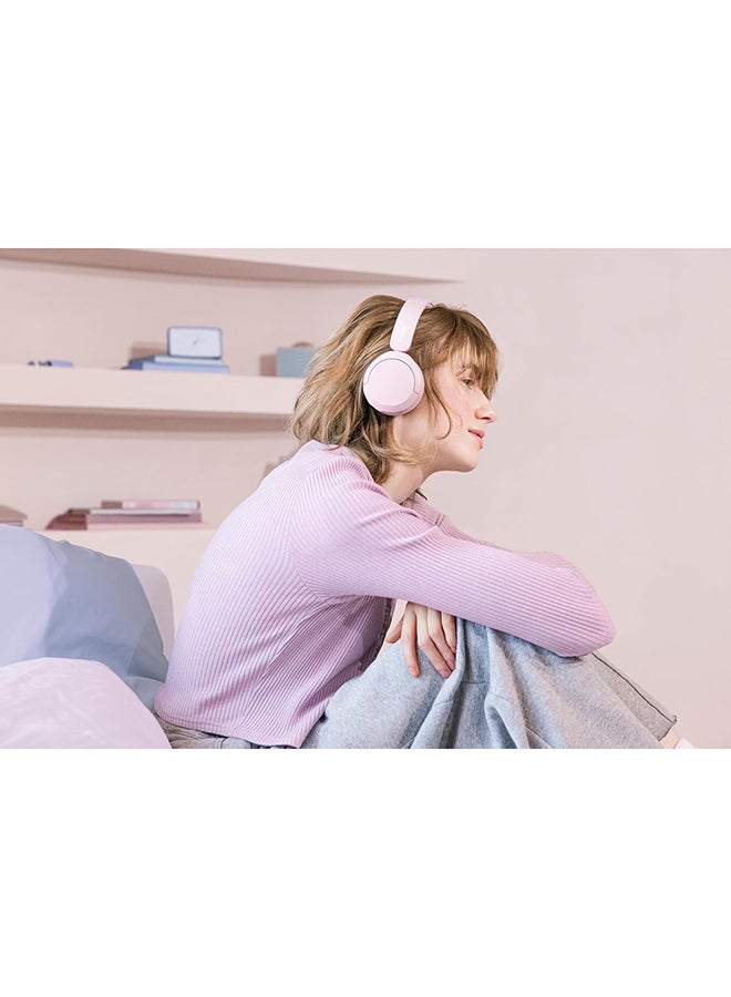 Sony WH-CH520 Wireless Headphones Bluetooth On Ear Headset with Microphone - Pink