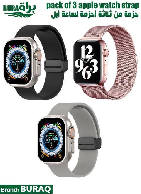 Apple Watch Band Strap For Apple Watch Ultra 2/Ultra 49mm, Series 10 46mm, 9/8/7 45mm, SE2/SE/6/5/4 44mm, 3/2/1 42mm