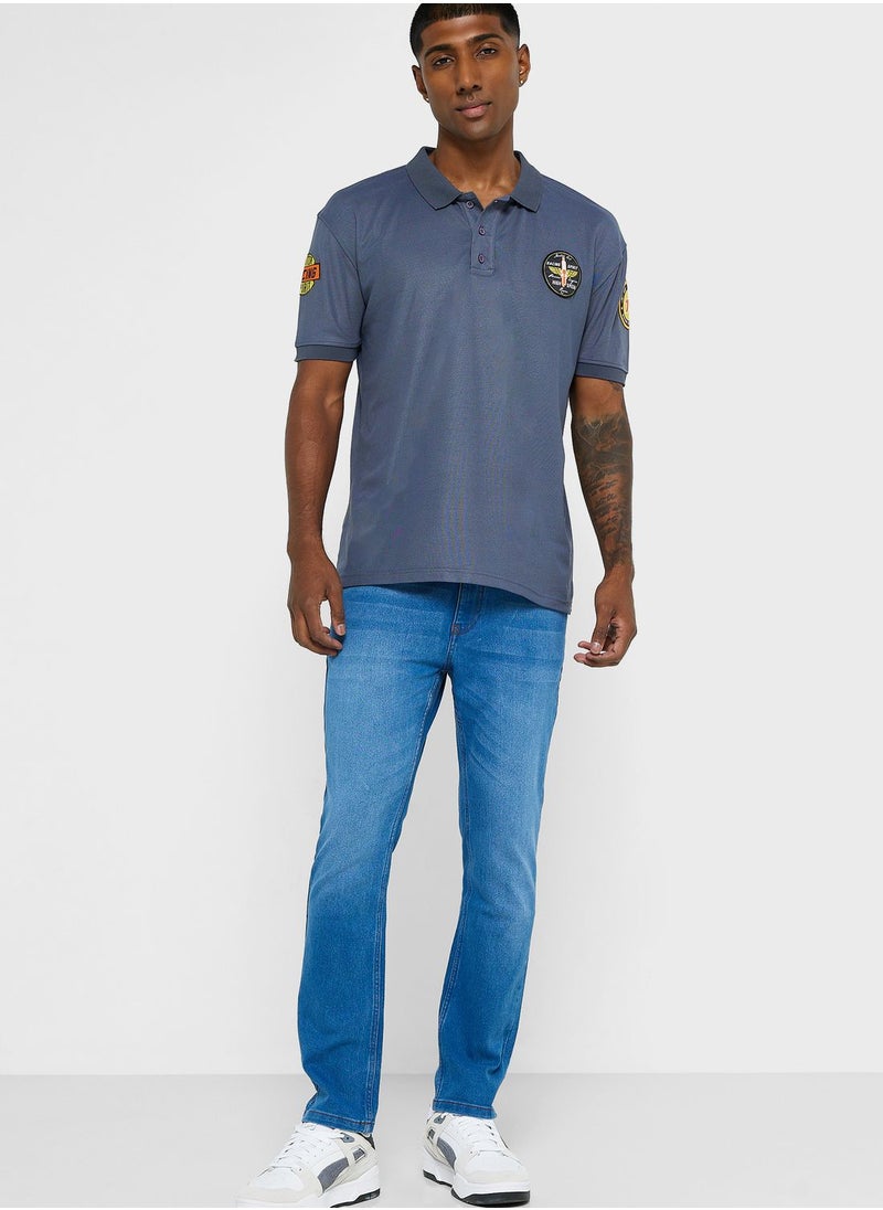 Seventy Five - Slim Fit Washed Jeans - Image 1