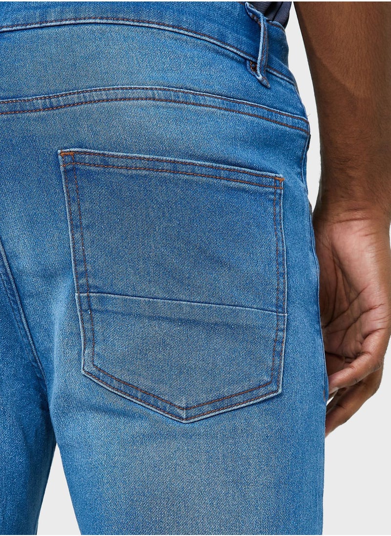 Seventy Five - Slim Fit Washed Jeans - Image 1